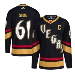 Men's Vegas Golden Knights #61 Mark Stone Black 2022-23 Reverse Retro Stitched Jersey