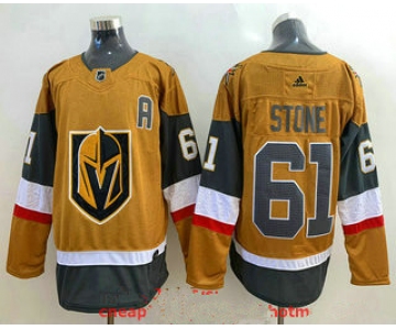 Men's Vegas Golden Knights #61 Mark Stone Gold 2020-21 Alternate Stitched Adidas Jersey