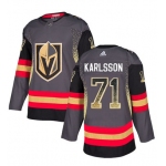 Men's Vegas Golden Knights #71 William Karlsson Gray Drift Fashion Jersey
