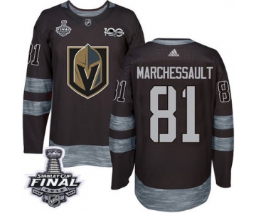 Adidas Golden Knights #81 Jonathan Marchessault Black 1917-2017 100th Anniversary 2018 Stanley Cup Final Stitched NHL Jersey
