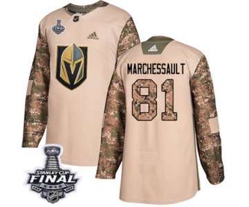 Adidas Golden Knights #81 Jonathan Marchessault Camo Authentic 2017 Veterans Day 2018 Stanley Cup Final Stitched NHL Jersey