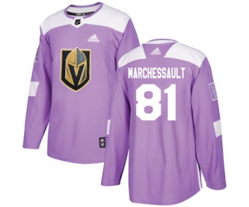 Adidas Golden Knights #81 Jonathan Marchessault Purple Authentic Fights Cancer Stitched NHL Jersey