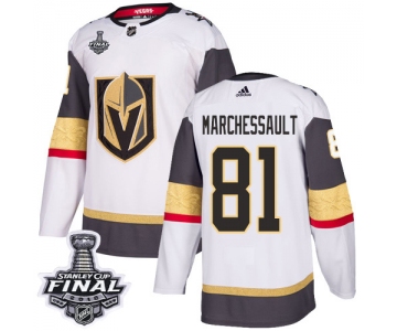 Adidas Golden Knights #81 Jonathan Marchessault White Road Authentic 2018 Stanley Cup Final Stitched NHL Jersey