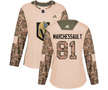 Adidas Vegas Golden Knights #81 Jonathan Marchessault Camo Authentic 2017 Veterans Day Women's Stitched NHL Jersey