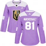 Adidas Vegas Golden Knights #81 Jonathan Marchessault Purple Authentic Fights Cancer Women's Stitched NHL Jersey