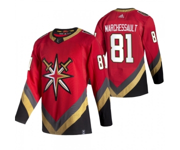 Vegas Golden Knights #81 Jonathan Marchessault Red Men's Adidas 2020-21 Reverse Retro Alternate NHL Jersey