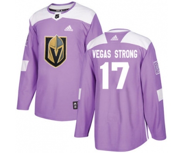 Adidas Golden Knights #17 Vegas Strong Purple Authentic Fights Cancer Stitched NHL Jersey