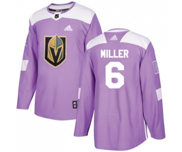Adidas Golden Knights #6 Colin Miller Purple Authentic Fights Cancer Stitched NHL Jersey