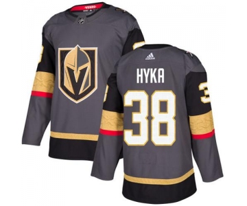 Adidas Vegas Golden Knights #38 Tomas Hyka Grey Home Authentic Stitched NHL Jersey