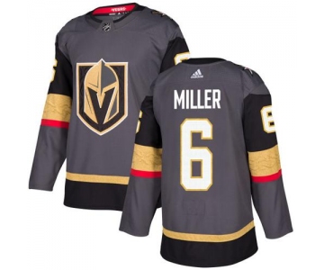 Adidas Vegas Golden Knights #6 Colin Miller Grey Home Authentic Stitched NHL Jersey