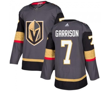 Adidas Vegas Golden Knights #7 Jason Garrison Grey Home Authentic Stitched NHL Jersey