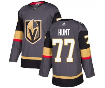 Adidas Vegas Golden Knights #77 Brad Hunt Grey Home Authentic Stitched NHL Jersey