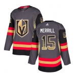 Men's Vegas Golden Knights #15 Jon Merrill Gray Drift Fashion Jersey