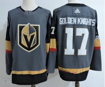 Men's Vegas Golden Knights #17 Golden Knights Gray 2017-2018 adidas Hockey Stitched NHL Jersey