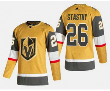 Men's Vegas Golden Knights #26 Paul Stastny Gold 2020-21 Alternate Stitched Adidas Jersey