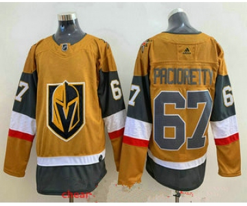 Men's Vegas Golden Knights #67 Max Pacioretty Gold 2020-21 Alternate Stitched Adidas Jersey