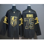Men's Vegas Golden Knights #75 Ryan Reaves Black Golden Adidas Stitched NHL Jersey