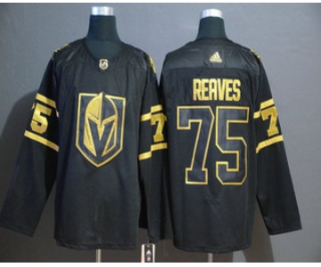 Men's Vegas Golden Knights #75 Ryan Reaves Black Golden Adidas Stitched NHL Jersey
