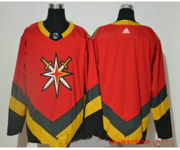 Men's Vegas Golden Knights Blank Red Adidas 2020-21 Alternate Authentic Player NHL Jersey