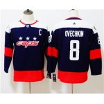 Adidas Washington Capitals #8 Alexander Ovechkin Navy Youth 2018 NHL Stadium Series Jersey