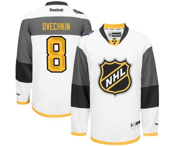 Men's NHL Reebok #8 Alexander Ovechkin White 2016 All-Star Premier Jersey