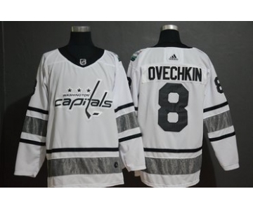 Men's Washington Capitales 8 Alexander Ovechkin White 2019 NHL All-Star Game Adidas Jersey