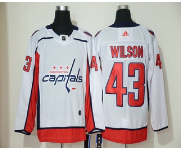 Men's Washington Capitals #43 Tom Wilson White Adidas Stitched NHL Jersey