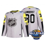 Men's New York Rangers #30 Henrik Lundqvist Grey 2018 NHL All-Star Stitched Ice Hockey Jersey