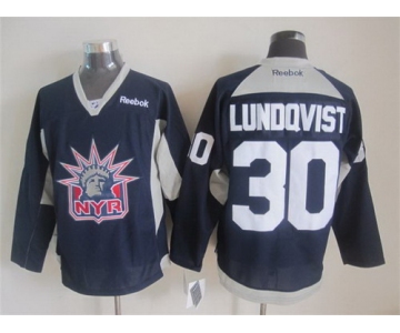 New York Rangers #30 Henrik Lundqvist 2014 NYR Training Navy Blue Jersey