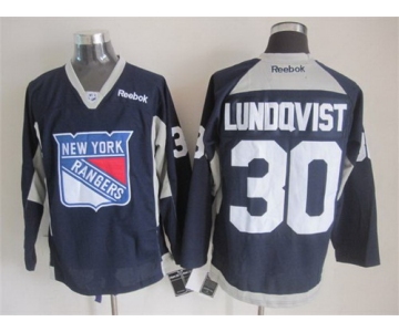 New York Rangers #30 Henrik Lundqvist 2014 Training Navy Blue Jersey