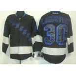 New York Rangers #30 Henrik Lundqvist Black Ice Jersey