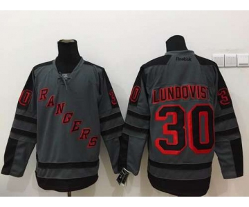 New York Rangers #30 Henrik Lundqvist Charcoal Gray Jersey