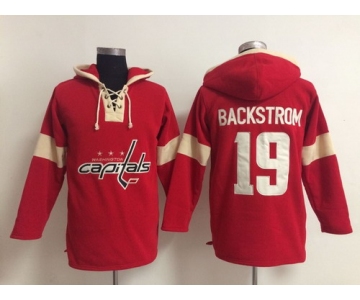 2014 Old Time Hockey Washington Capitals #19 Nicklas Backstrom Red Hoodie