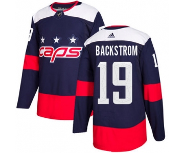 Adidas Washington Capitals #19 Nicklas Backstrom Navy Authentic 2018 Stadium Series Stitched Youth NHL Jersey