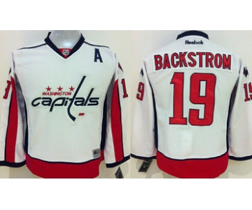 Washington Capitals #19 Nicklas Backstrom White Kids Jersey