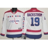 Washington Capitals #19 Nicklas Backstrom White Third Kids Jersey