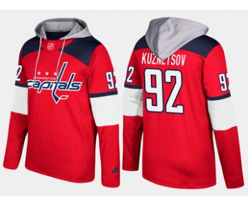 Adidas Washington Capitals 92 Evgeny Kuznetsov Name And Number Red Hoodie