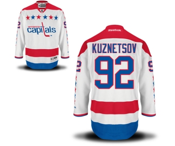 Men's Washington Capitals #92 Evgeny Kuznetsov White Alternate Reebok Premier Jersey