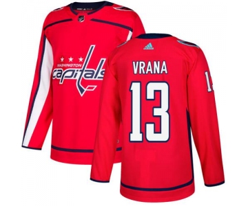 Adidas Capitals #13 Jakub Vrana Red Home Authentic Stitched NHL Jersey