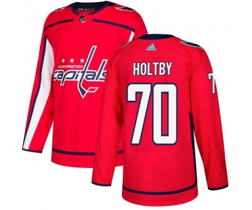 Adidas Capitals #70 Braden Holtby Red Home Authentic Stitched NHL Jersey
