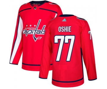 Adidas Capitals #77 T.J Oshie Red Home Authentic Stitched NHL Jersey