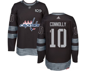 Men's Washington Capitals #10 Brett Connolly Black 100th Anniversary Stitched NHL 2017 adidas Hockey Jersey