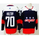 Men's Washington Capitals #70 Braden Holtby Navy Blue 2018 Stadium Series Stitched NHL Hockey Jersey
