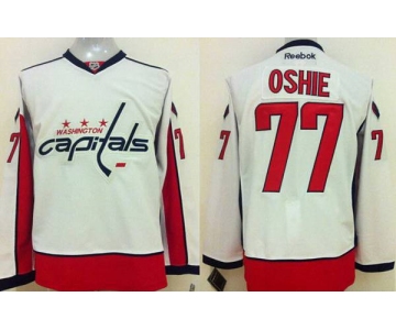 Men's Washington Capitals #77 T.J. Oshie White Away NHL Reebok Jersey