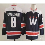 Men's Washington Capitals #8 Alex Ovechkin NEW Navy Blue Adidas Stitched NHL Jersey