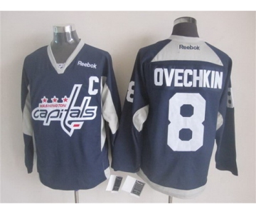 Washington Capitals #8 Alex Ovechkin 2014 Training Navy Blue Jersey