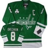 Washington Capitals #8 Alex Ovechkin St. Patrick's Day Green Jersey