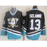 Anaheim Ducks #13 Teemu Selanne Purple Throwback CCM Jersey