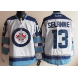 Winnipeg Jets #13 Teemu Selanne White Jersey