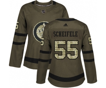 Adidas Winnipeg Jets #55 Mark Scheifele Green Salute to Service Women's Stitched NHL Jersey